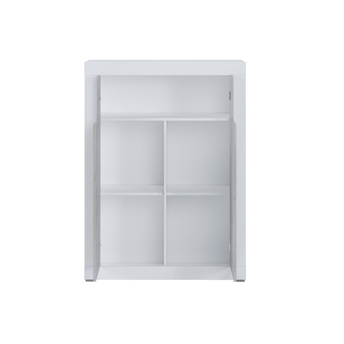 Mobile alto effetto legno bianco cm. H.144 x L.110 x P.42