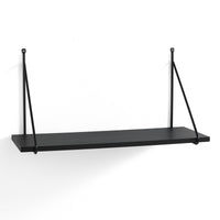 Mensola da parete effetto legno nera cm. H.30 x L.60 x P.22