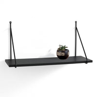 Mensola da parete effetto legno nera cm. H.30 x L.60 x P.22