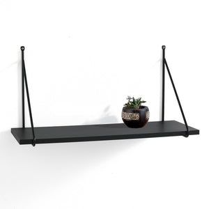 Mensola da parete effetto legno nera cm. H.30 x L.60 x P.22