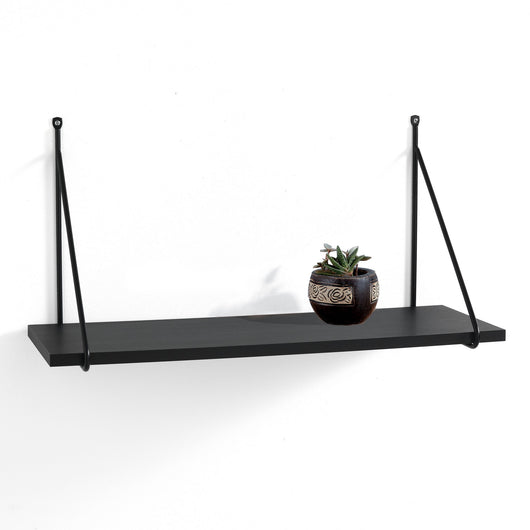 Mensola da parete effetto legno nera cm. H.30 x L.60 x P.22