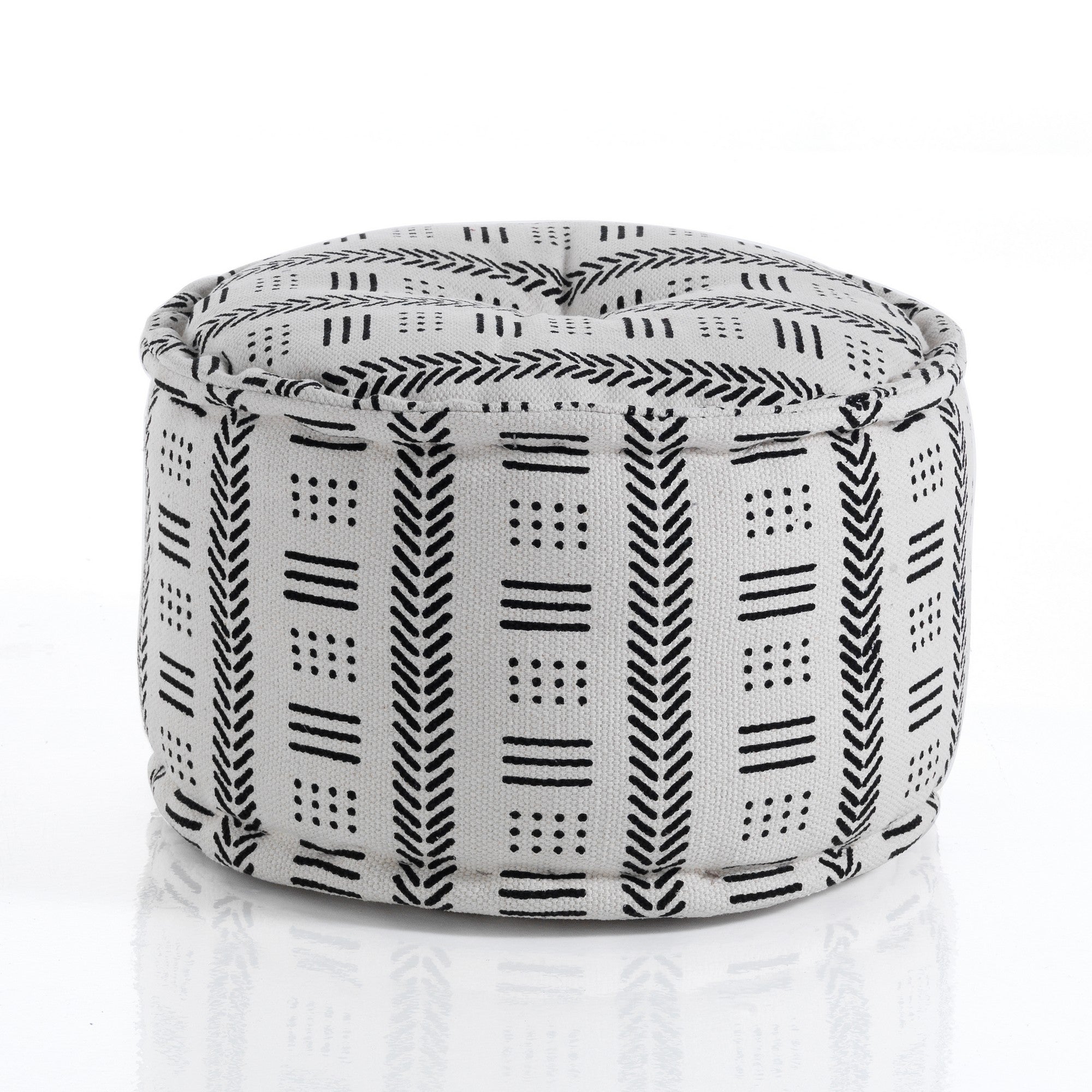 Pouf rotondo in cotone non sfoderabile cm. Ø.50 x H.30
