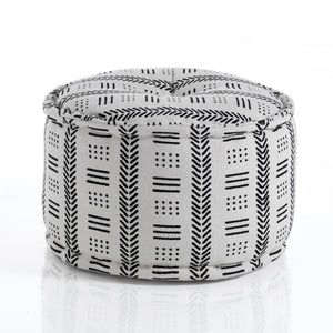 Pouf rotondo in cotone non sfoderabile cm. Ø.50 x H.30