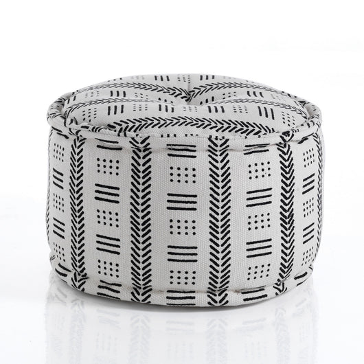 Pouf rotondo in cotone non sfoderabile cm. Ø.50 x H.30