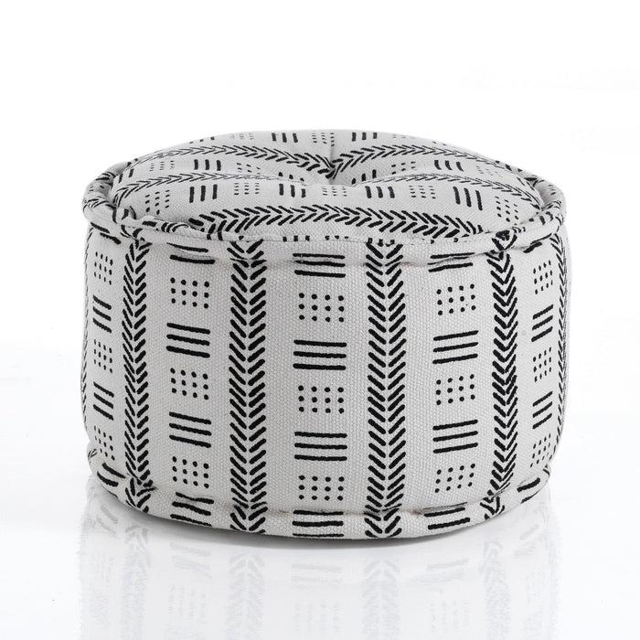 Pouf rotondo in cotone non sfoderabile cm. Ø.50 x H.30