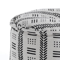 Pouf rotondo in cotone non sfoderabile cm. Ø.50 x H.30