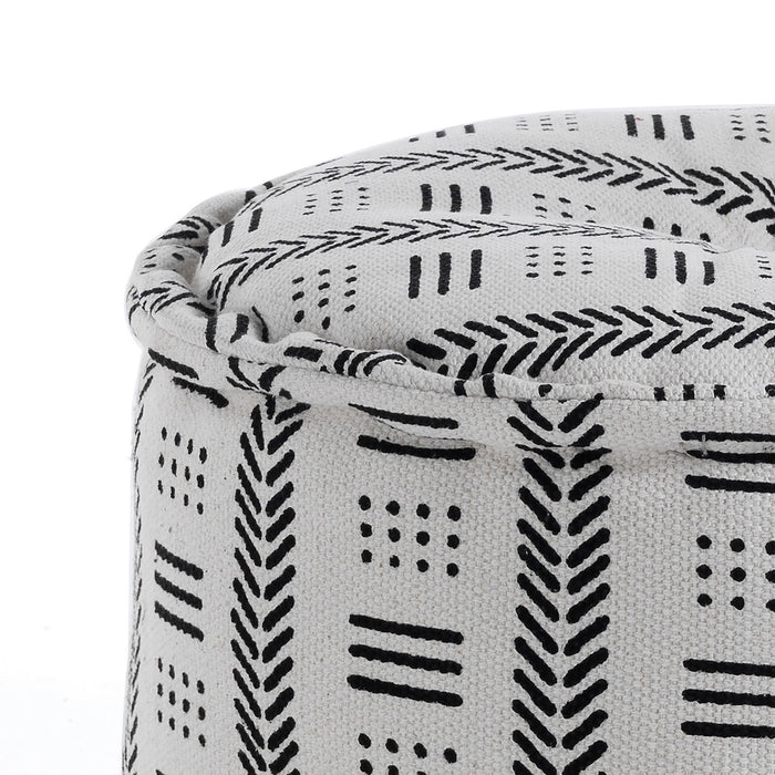 Pouf rotondo in cotone non sfoderabile cm. Ø.50 x H.30