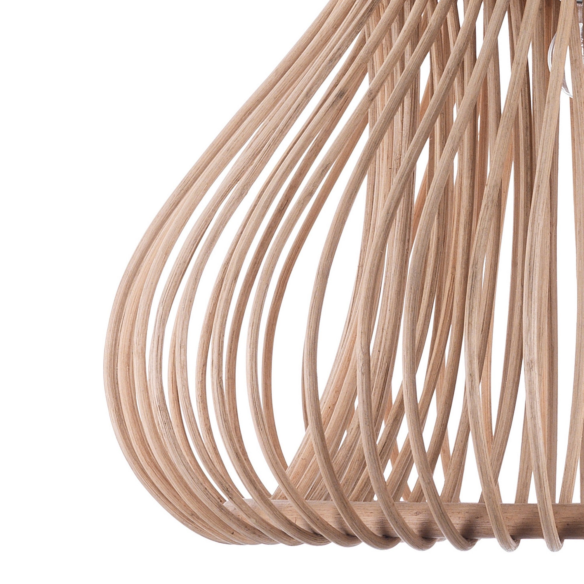Lampadario a filo in rattan colore naturale per esterno