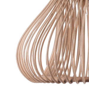 Lampadario a filo in rattan colore naturale per esterno