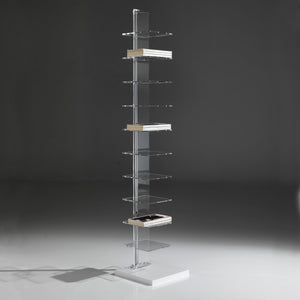 Libreria 10 ripiani in acrilico trasparente  cm. H.148 x L.30 x P.30