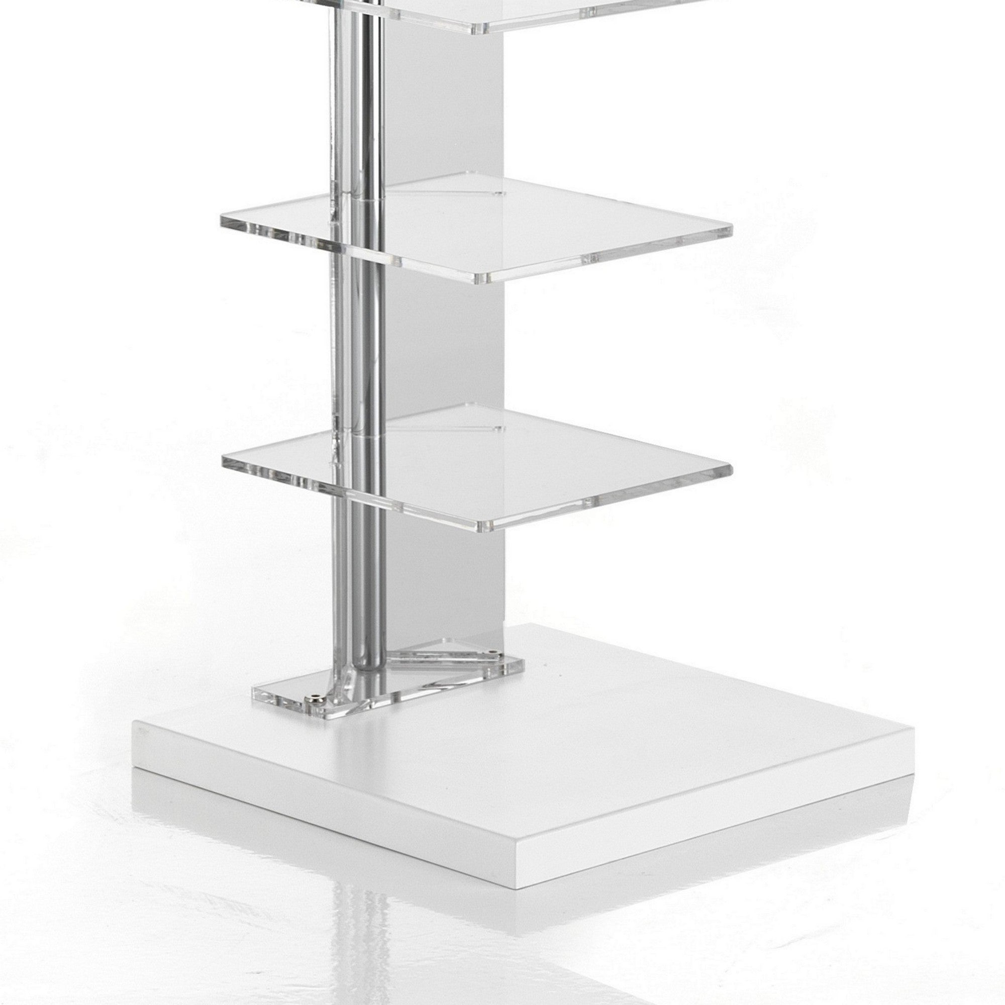 Libreria 10 ripiani in acrilico trasparente  cm. H.148 x L.30 x P.30