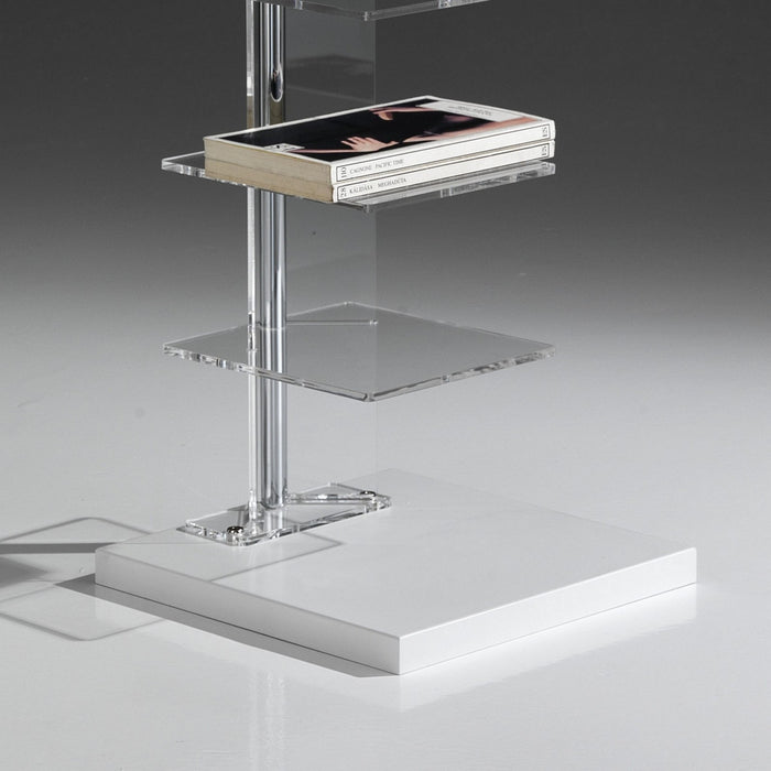 Libreria 10 ripiani in acrilico trasparente  cm. H.148 x L.30 x P.30