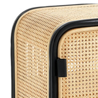 Armadietto in rattan nero 2 ripiani