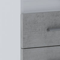 Scrivania effetto legno finitura larice bianco cm. H.75xL.120xP.48