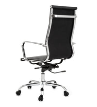 Poltrona da ufficio in pelle sintetica nera cm. H.48/56 x L.47 x P.45