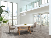 Lampada da terra in metallo bianca cm. H.205 x L.160 x P.50