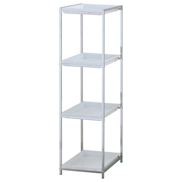 Scaffale in metallo cromato cm. P.38,5  x L.31 x H.115