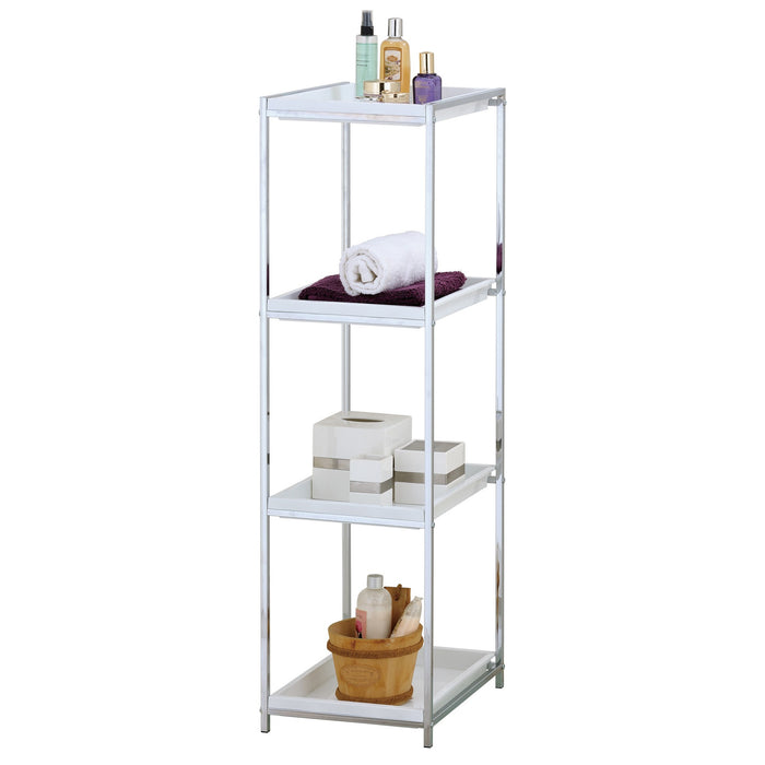 Scaffale in metallo cromato cm. P.38,5  x L.31 x H.115