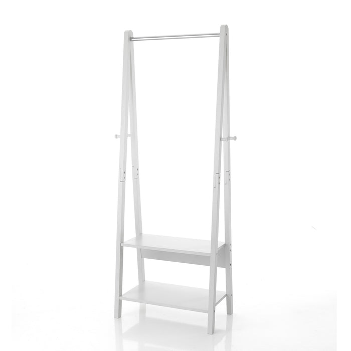 Appendiabiti effetto legno bianco cm. H.180 x L.66 x P.39