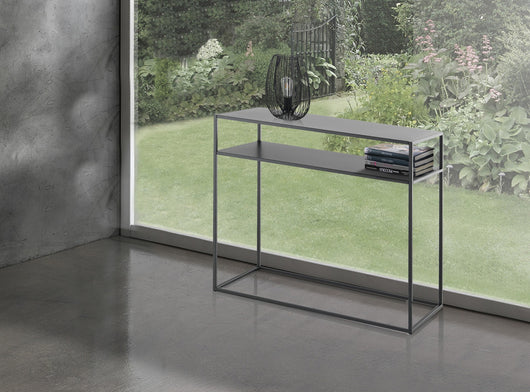 Consolle in acciaio verniciato antracite cm. H.77 x P.40 x L.80