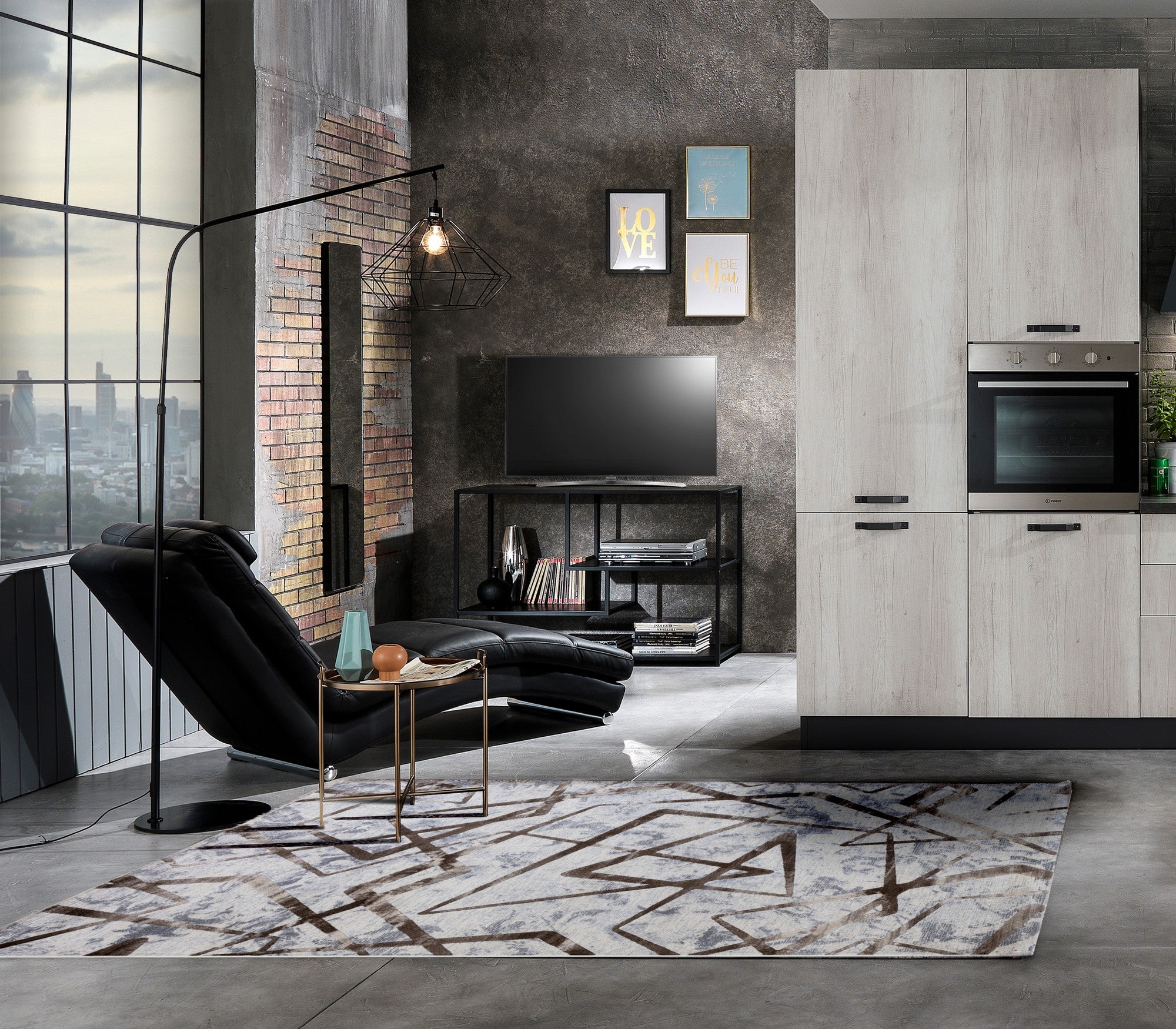 Tappeto 100% polipropilene multicolore cm.133 x 190