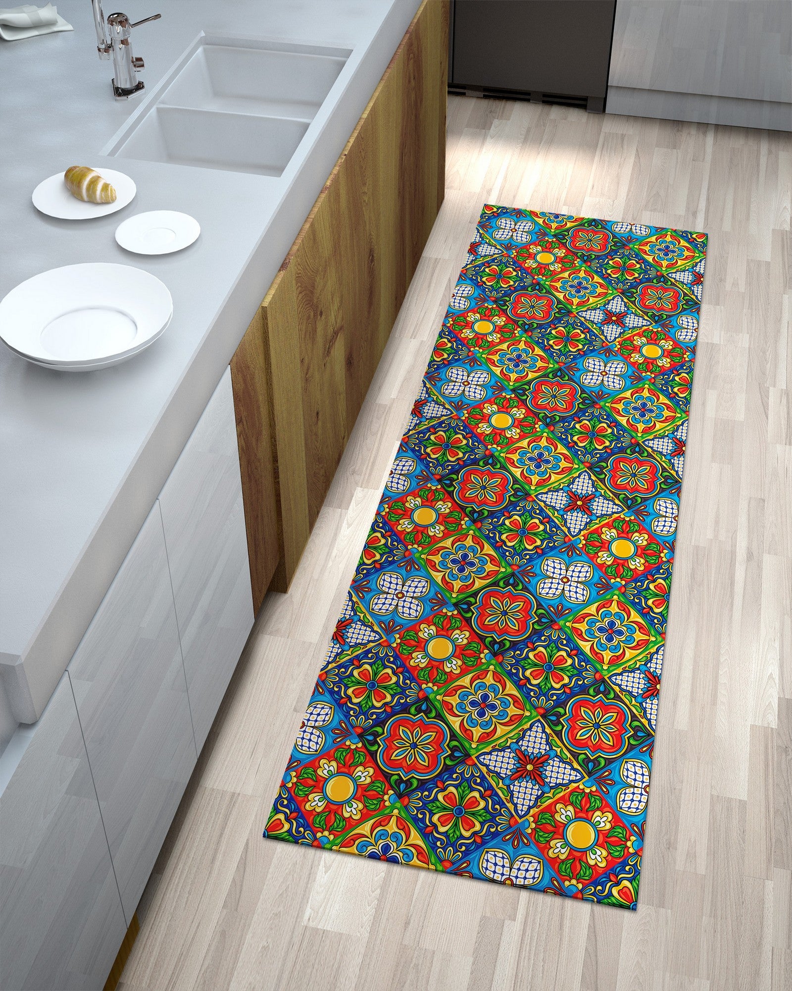 Tappeto bagno 100% vinile multicolore cm.50 x 100