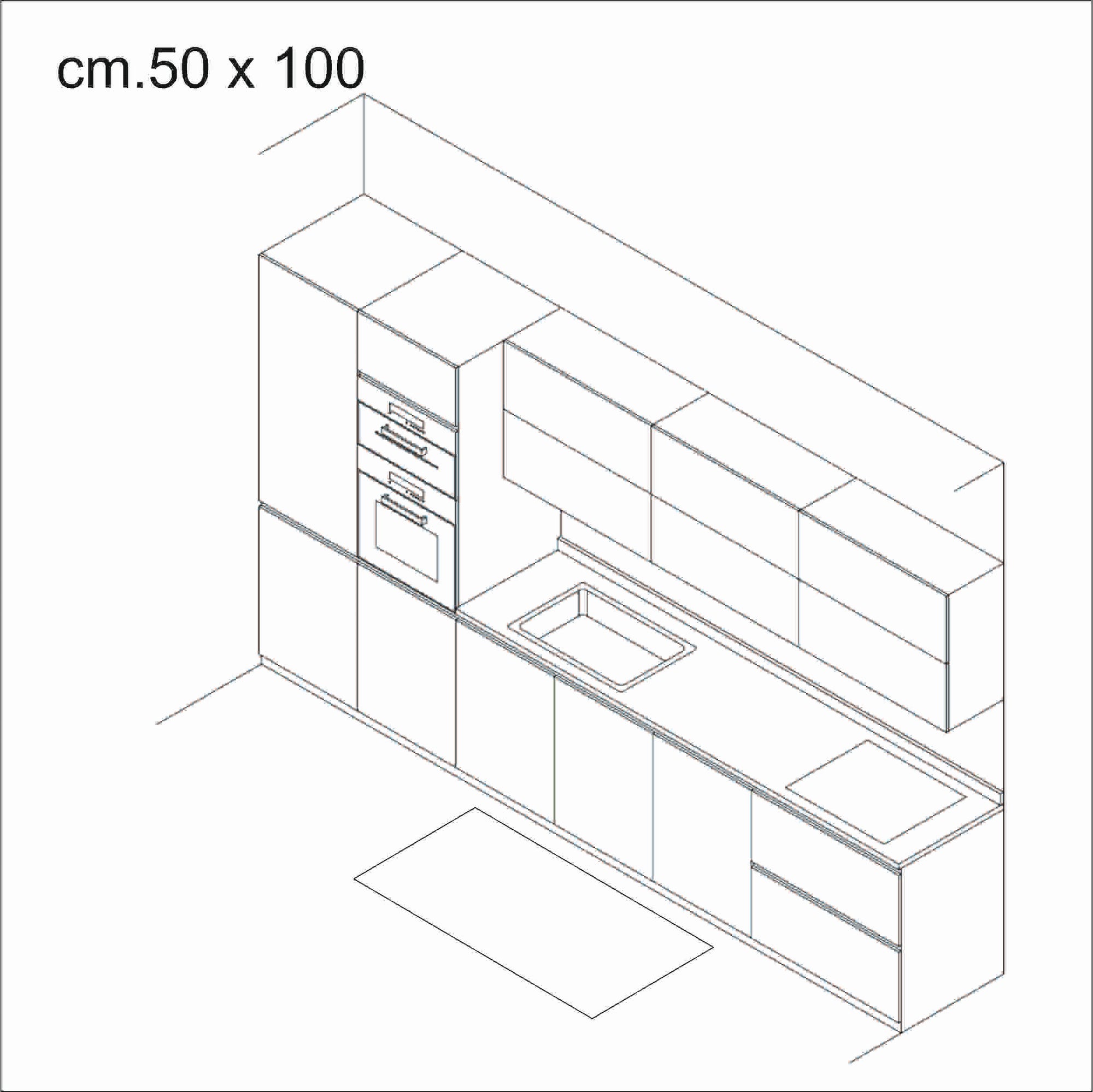 Tappeto bagno 100% vinile multicolore cm.50 x 100