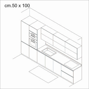 Tappeto bagno 100% vinile multicolore cm.50 x 100