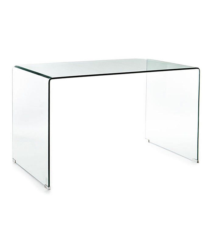 Scrivania in vetro curvato trasparente cm. H.74 x L.126 x P.70