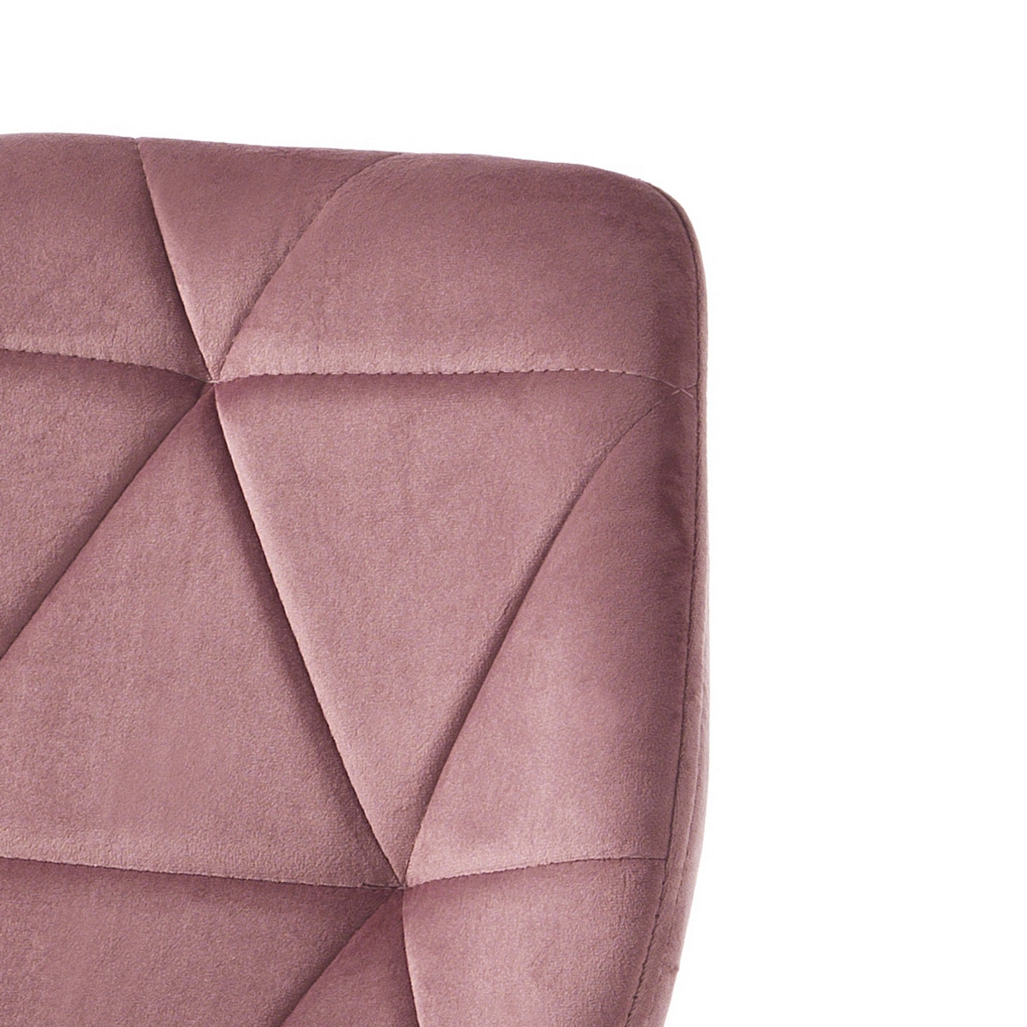 Set 4 sedie in tessuto effetto velluto rosa cipria cm. H.87 L.49 P.59