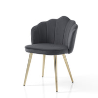 Set 4 sedie in tessuto effetto velluto grigie cm. H.78 L.57 P.58