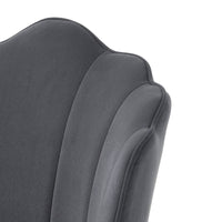 Set 4 sedie in tessuto effetto velluto grigie cm. H.78 L.57 P.58