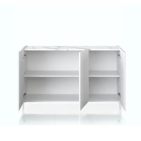 Madia 3 ante effetto legno bianca cm. H.84 x L.130 x P.40