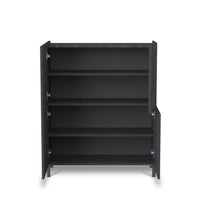 Mobile alto effetto legno finitura marmo nero cm. H.110 x L.90 x P.35