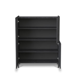 Mobile alto effetto legno finitura marmo nero cm. H.110 x L.90 x P.35