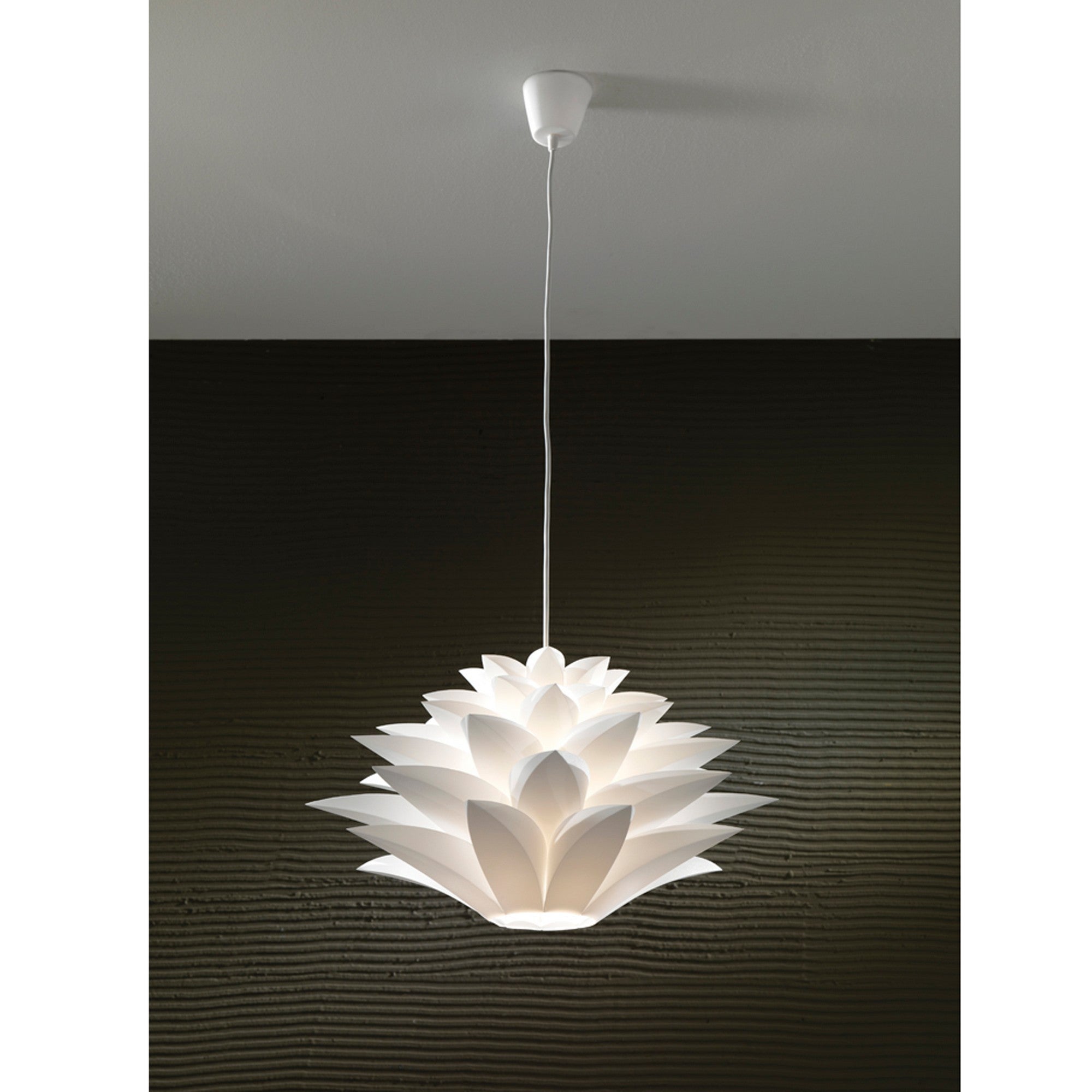 Lampadario in polipropilene bianco cm Ø.50 x H.29