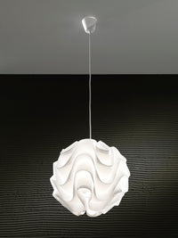 Lampadario in polipropilene bianco cm Ø.44 H.44