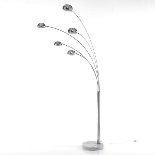 Lampada da terra in metallo cromato cm. Ø.13