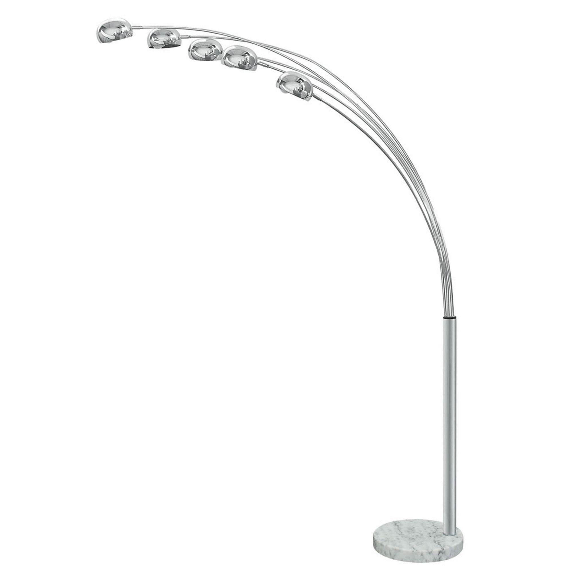 Lampada da terra in metallo cromato cm. Ø.13