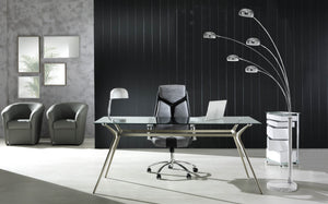 Lampada da terra in metallo cromato cm. Ø.13