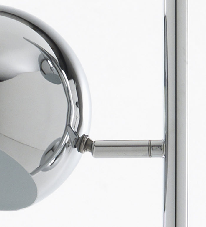 Lampada da terra in metallo cromato cm. H.155 x L.44