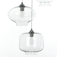 Lampadario in vetro trasparente cm. H126 Ø47