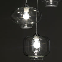 Lampadario in vetro trasparente cm. H126 Ø47