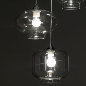 Lampadario in vetro trasparente cm. H126 Ø47