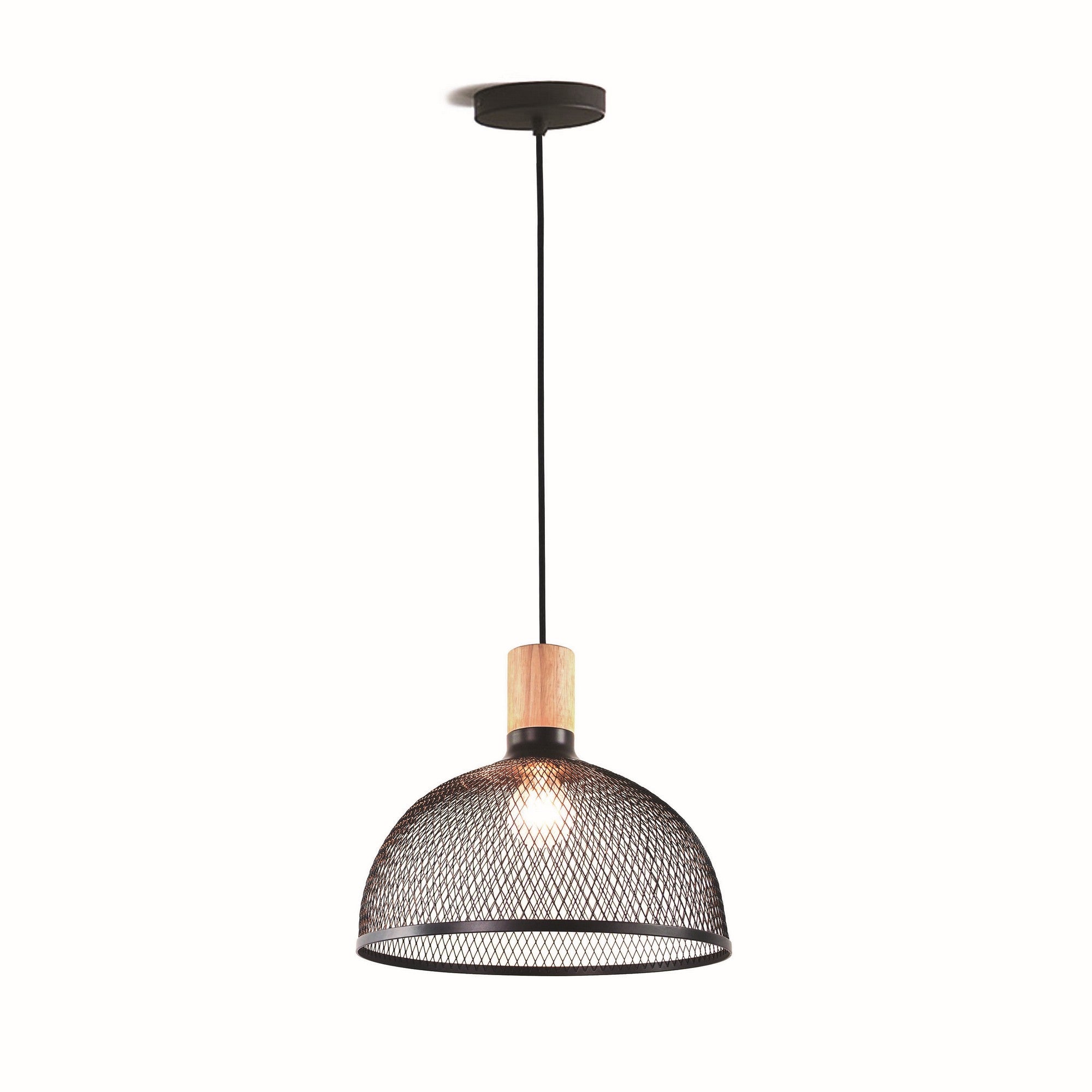 Lampadario in metallo nero opaco cm. Ø34 H28