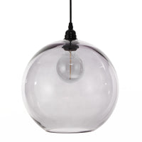 Lampadario in vetro grigio trasparente cm. Ø.30 x H.28