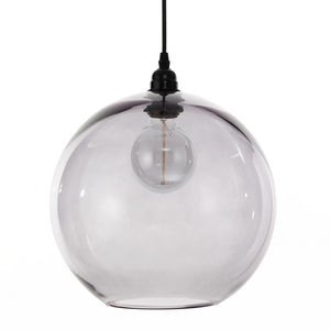 Lampadario in vetro grigio trasparente cm. Ø.30 x H.28