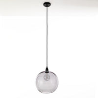 Lampadario in vetro grigio trasparente cm. Ø.30 x H.28