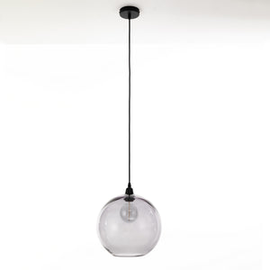 Lampadario in vetro grigio trasparente cm. Ø.30 x H.28