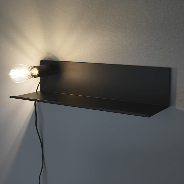 Lampada in metallo nera cm. L.50 x P.16 x H.12